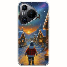 Santa Over The Village Huawei Pura 70 Flexible TPU (Διάφανη Σιλικόνη)