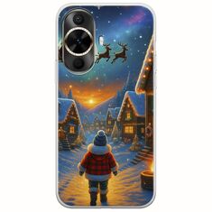 Santa Over The Village Huawei Nova 12s Flexible TPU (Διάφανη Σιλικόνη)