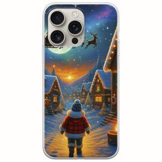 Santa Over The Village iPhone 16 Pro Flexible TPU (Διάφανη Σιλικόνη)