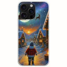 Santa Over The Village iPhone 16 Pro Max Flexible TPU (Διάφανη Σιλικόνη)