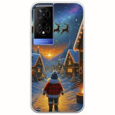 Santa Over The Village TCL 50 5G Flexible TPU (Διάφανη Σιλικόνη)