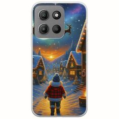 Santa Over The Village Motorola Moto G15 Flexible TPU (Διάφανη Σιλικόνη)