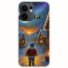 Santa Over The Village Oppo Reno 13 F 5G Flexible TPU (Διάφανη Σιλικόνη)