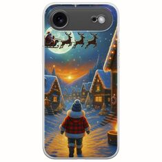 Santa Over The Village iPhone Air Flexible TPU (Διάφανη Σιλικόνη)