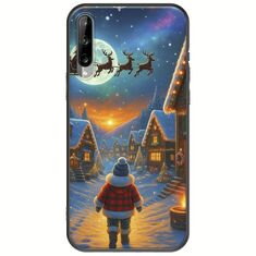Santa Over The Village Samsung Galaxy A30s Black TPU (Μαύρη Σιλικόνη)