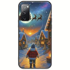 Santa Over The Village Samsung Galaxy S20 Black TPU (Μαύρη Σιλικόνη)