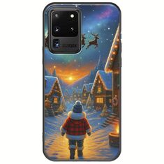 Santa Over The Village Samsung Galaxy S20 Ultra Black TPU (Μαύρη Σιλικόνη)