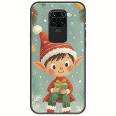 Smiling Elf Present Xiaomi Redmi Note 9 Black TPU (Μαύρη Σιλικόνη)