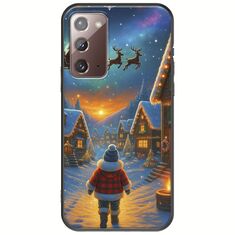 Santa Over The Village Samsung Galaxy Note 20 Black TPU (Μαύρη Σιλικόνη)
