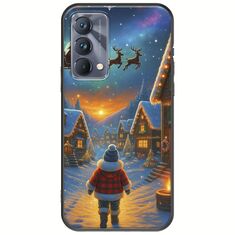 Santa Over The Village Realme GT 5G Black TPU (Μαύρη Σιλικόνη)