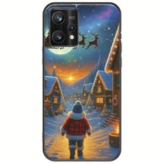 Santa Over The Village Realme 9 Pro Plus Black TPU (Μαύρη Σιλικόνη)