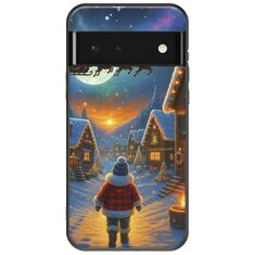 Santa Over The Village Google Pixel 6 5G Black TPU (Μαύρη Σιλικόνη)