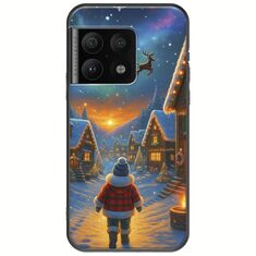 Santa Over The Village OnePlus 10 Pro Black TPU (Μαύρη Σιλικόνη)