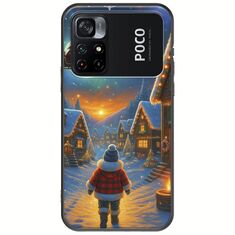 Santa Over The Village Xiaomi Poco M4 Pro 4G Black TPU (Μαύρη Σιλικόνη)