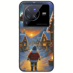 Santa Over The Village Vivo X80 Pro Black TPU (Μαύρη Σιλικόνη)