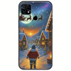 Santa Over The Village Xiaomi Poco C40 Black TPU (Μαύρη Σιλικόνη)