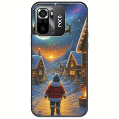 Santa Over The Village Xiaomi Poco M5s Black TPU (Μαύρη Σιλικόνη)