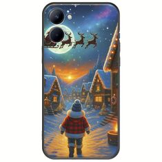 Santa Over The Village Realme C33 Black TPU (Μαύρη Σιλικόνη)