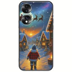 Santa Over The Village Honor 70 5G Black TPU (Μαύρη Σιλικόνη)
