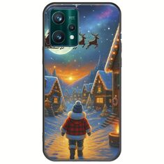 Santa Over The Village Realme 9 5G Black TPU (Μαύρη Σιλικόνη)