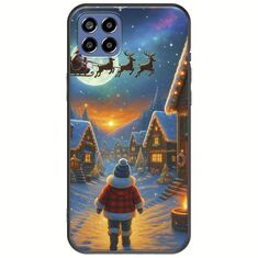 Santa Over The Village Samsung Galaxy M33 5G Black TPU (Μαύρη Σιλικόνη)