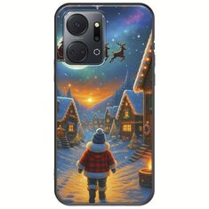 Santa Over The Village Honor X7a Black TPU (Μαύρη Σιλικόνη)