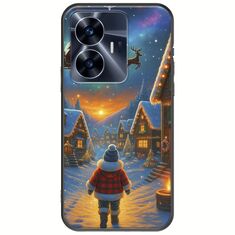 Santa Over The Village Realme C55 Black TPU (Μαύρη Σιλικόνη)