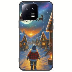 Santa Over The Village Xiaomi 13 5G Black TPU (Μαύρη Σιλικόνη)