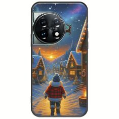 Santa Over The Village OnePlus 11 5G Black TPU (Μαύρη Σιλικόνη)