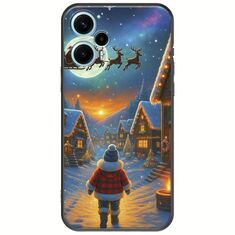 Santa Over The Village Xiaomi Poco F5 5G Black TPU (Μαύρη Σιλικόνη)