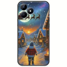 Santa Over The Village Realme C53 Black TPU (Μαύρη Σιλικόνη)