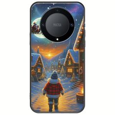 Santa Over The Village Honor Magic 5 Lite 5G Black TPU (Μαύρη Σιλικόνη)