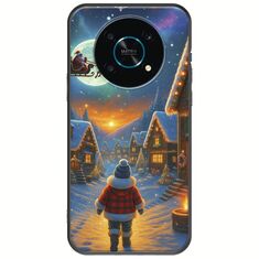 Santa Over The Village Honor Magic 4 Lite 5G Black TPU (Μαύρη Σιλικόνη)