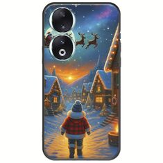 Santa Over The Village Honor 90 5G Black TPU (Μαύρη Σιλικόνη)