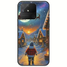 Santa Over The Village Realme Narzo 50A Black TPU (Μαύρη Σιλικόνη)
