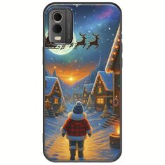 Santa Over The Village Nokia C32 Black TPU (Μαύρη Σιλικόνη)