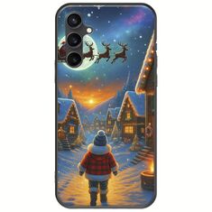 Santa Over The Village Samsung Galaxy S23 FE 5G Black TPU (Μαύρη Σιλικόνη)