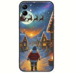 Santa Over The Village Samsung Galaxy A04e Black TPU (Μαύρη Σιλικόνη)