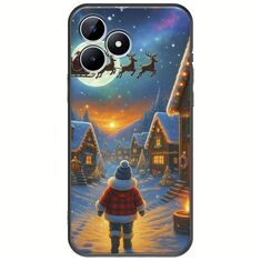 Santa Over The Village Realme Note 50 Black TPU (Μαύρη Σιλικόνη)