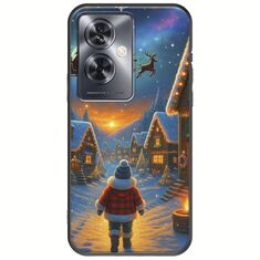 Santa Over The Village Oppo A79 5G Black TPU (Μαύρη Σιλικόνη)