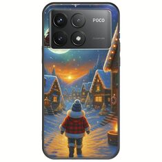 Santa Over The Village Xiaomi Poco F6 Pro 5G Black TPU (Μαύρη Σιλικόνη)