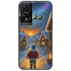 Santa Over The Village TCL 505 Black TPU (Μαύρη Σιλικόνη)