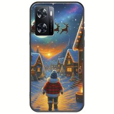 Santa Over The Village OnePlus Nord N20 SE Black TPU (Μαύρη Σιλικόνη)