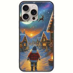 Santa Over The Village iPhone 16 Pro Black TPU (Μαύρη Σιλικόνη)