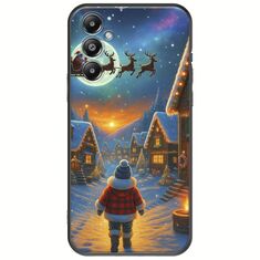 Santa Over The Village Samsung Galaxy M35 5G Black TPU (Μαύρη Σιλικόνη)