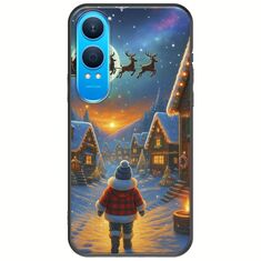 Santa Over The Village OnePlus Nord CE4 Lite 5G Black TPU (Μαύρη Σιλικόνη)