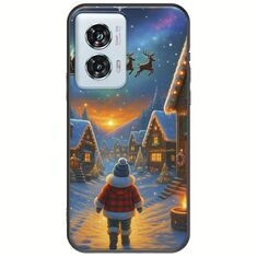 Santa Over The Village Motorola Edge 50 Fusion 5G Black TPU (Μαύρη Σιλικόνη)
