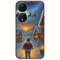 Santa Over The Village Honor X7b Black TPU (Μαύρη Σιλικόνη)