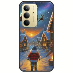 Santa Over The Village Realme 14x 5G Black TPU (Μαύρη Σιλικόνη)