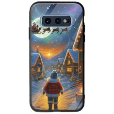 Santa Over The Village Samsung Galaxy S10e Groove TPU (Tempered Glass και TPU)